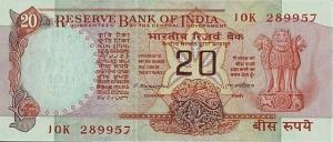 Gallery image for India p82c: 20 Rupees