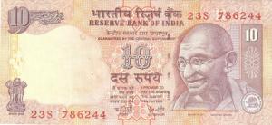 p89q from India: 10 Rupees from 1996