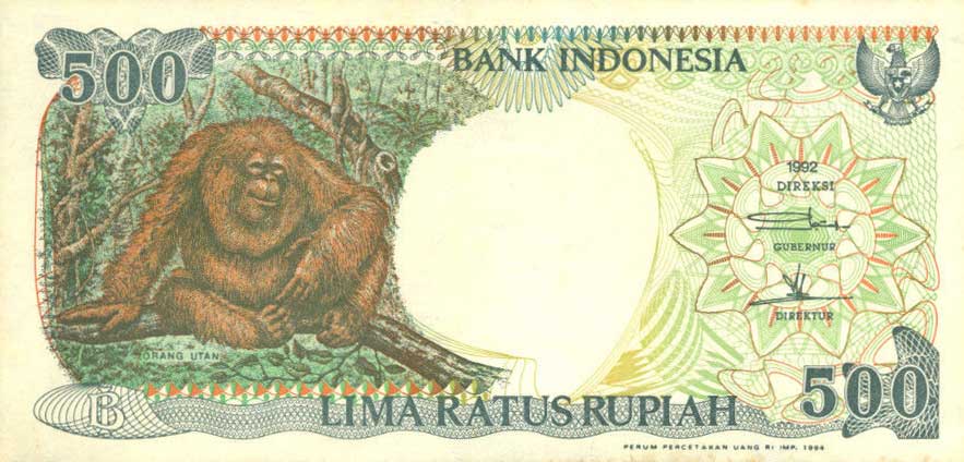 Front of Indonesia p128c: 500 Rupiah from 1994