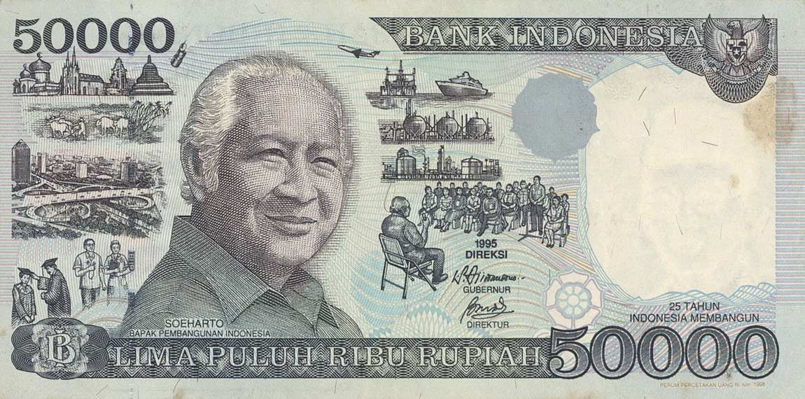 Front of Indonesia p136d: 50000 Rupiah from 1998