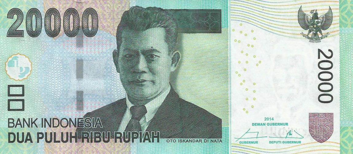 Front of Indonesia p151d: 20000 Rupiah from 2014