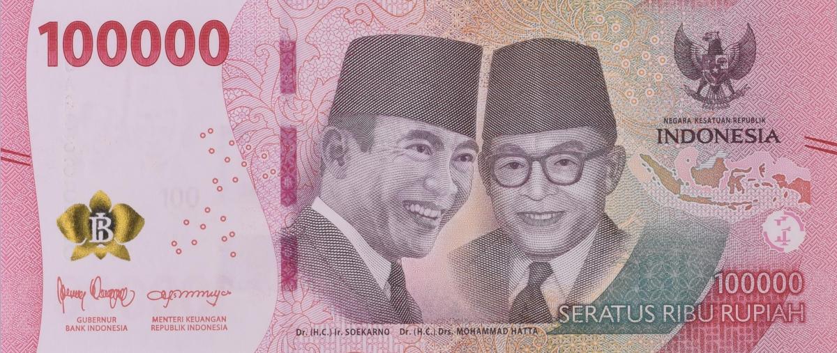 Front of Indonesia p168a: 100000 Rupiah from 2022