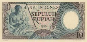 p56r from Indonesia: 10 Rupiah from 1958