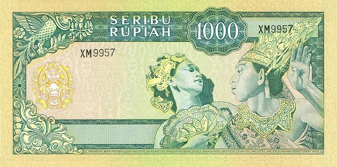 Back of Indonesia p88a: 1000 Rupiah from 1960