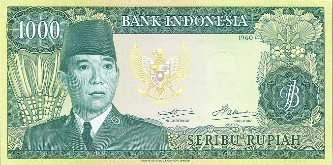 Front of Indonesia p88a: 1000 Rupiah from 1960