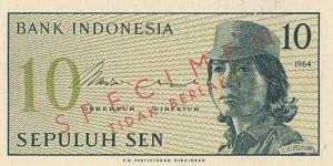 p92s from Indonesia: 10 Sen from 1964