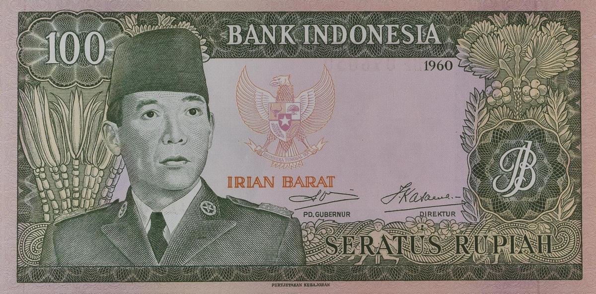 Front of Indonesia pR5: 100 Rupiah from 1963