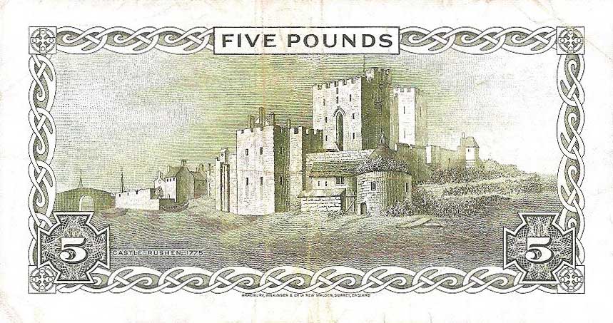 Back of Isle of Man p35b: 5 Pounds from 1979