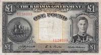 p11a from Bahamas: 1 Pound from 1936
