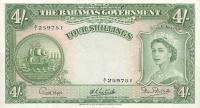 p13a from Bahamas: 4 Shillings from 1953
