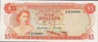 p20b from Bahamas: 5 Dollars from 1965