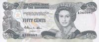 Gallery image for Bahamas p42a: 0.5 Dollar from 1974