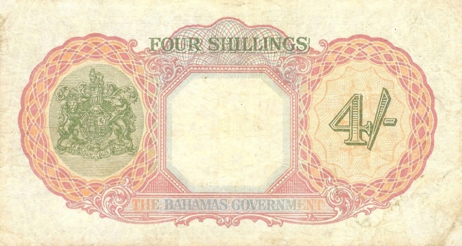 Back of Bahamas p9a: 4 Shillings from 1936