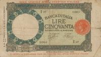 p1a from Italian East Africa: 50 Lire from 1938