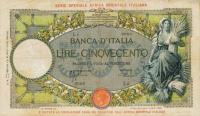 p3a from Italian East Africa: 500 Lire from 1938