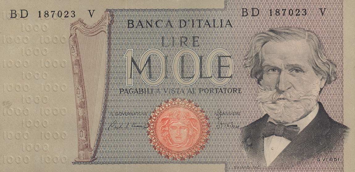 Front of Italy p101h: 1000 Lire from 1981