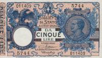 p23f from Italy: 5 Lire from 1923
