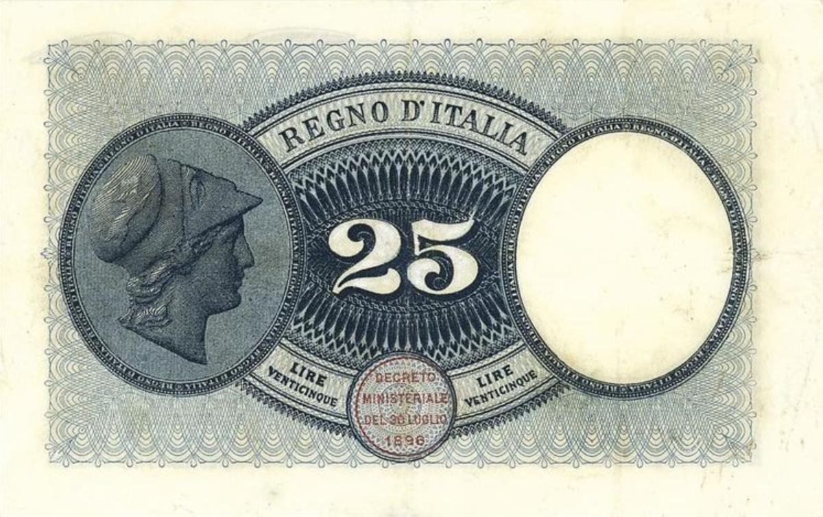 Back of Italy p24b: 25 Lire from 1923