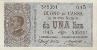 p36a from Italy: 1 Lira from 1914