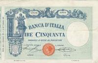 p38c from Italy: 50 Lire from 1912