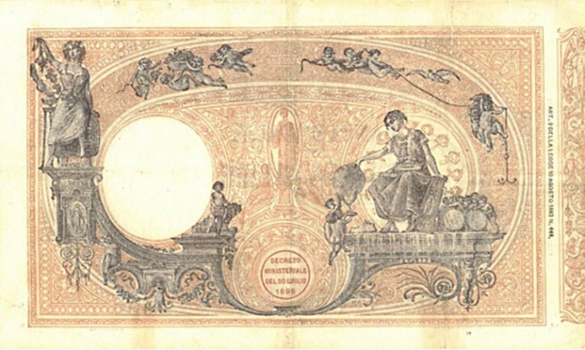 Back of Italy p40b: 500 Lire from 1898