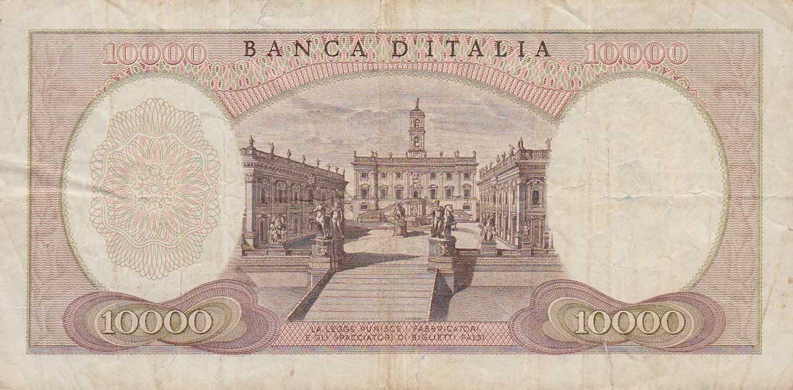 Back of Italy p97e: 10000 Lire from 1970