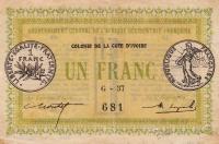 p2b from Ivory Coast: 1 Franc from 1917