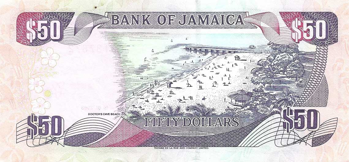 Back of Jamaica p79d: 50 Dollars from 2003