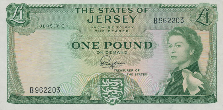 Front of Jersey p8a: 1 Pound from 1963