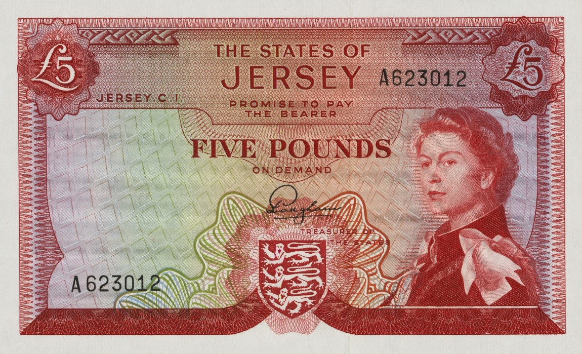 Front of Jersey p9a: 5 Pounds from 1963