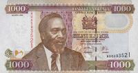 p45a from Kenya: 1000 Shillings from 2003
