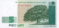 Gallery image for Latvia p43a: 5 Lati from 1992