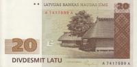 Gallery image for Latvia p45a: 20 Latu from 1992