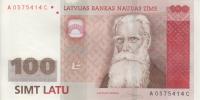 p57a from Latvia: 100 Latu from 2007