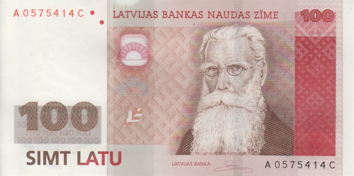 Front of Latvia p57a: 100 Latu from 2007
