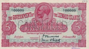 Gallery image for Leeward Islands p1: 5 Shillings