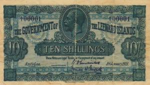 Gallery image for Leeward Islands p2: 10 Shillings