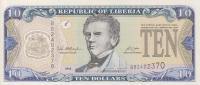 Gallery image for Liberia p27c: 10 Dollars