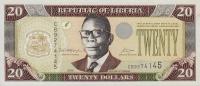 p28c from Liberia: 20 Dollars from 2006