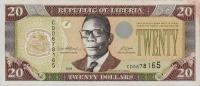 Gallery image for Liberia p28d: 20 Dollars