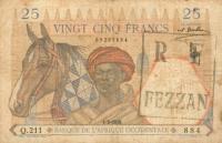 pM10 from Libya: 25 Francs from 1938