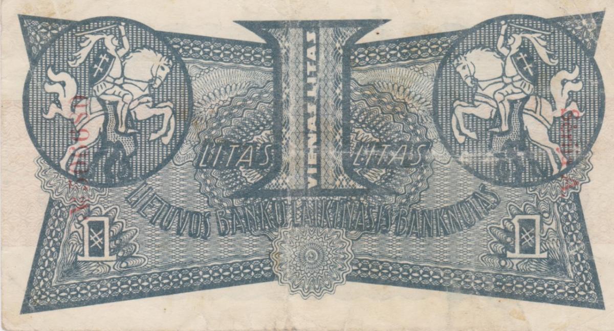 Back of Lithuania p5a: 1 Litas from 1922