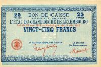 p31a from Luxembourg: 25 Francs from 1914