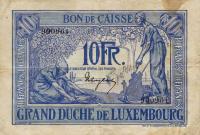 p34 from Luxembourg: 10 Francs from 1923