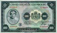 p39a from Luxembourg: 100 Francs from 1934