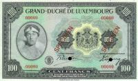 p39s from Luxembourg: 100 Francs from 1934