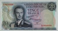 p54b from Luxembourg: 20 Francs from 1966