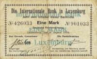 p6 from Luxembourg: 1 Mark from 1914