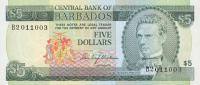 p31a from Barbados: 5 Dollars from 1973