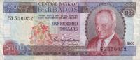 p35B from Barbados: 100 Dollars from 1986